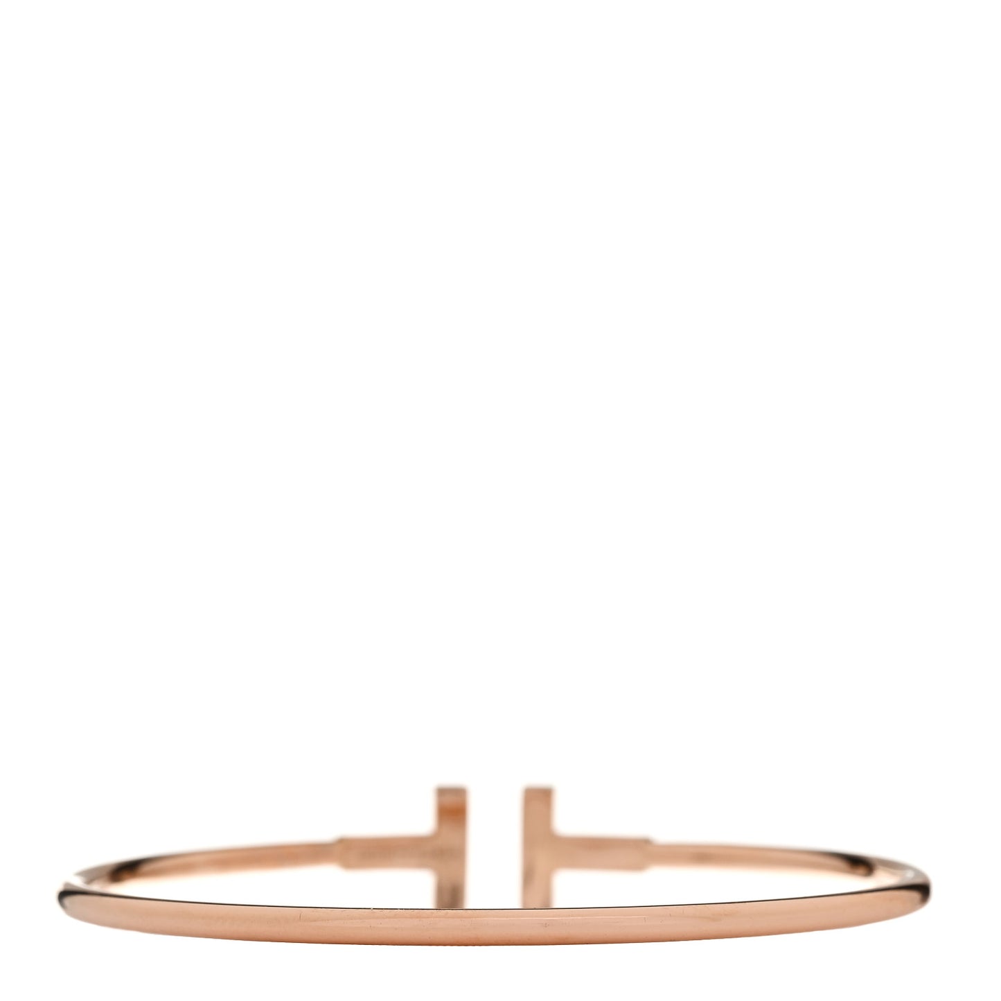 18K Rose Gold Diamond T Wire Bracelet