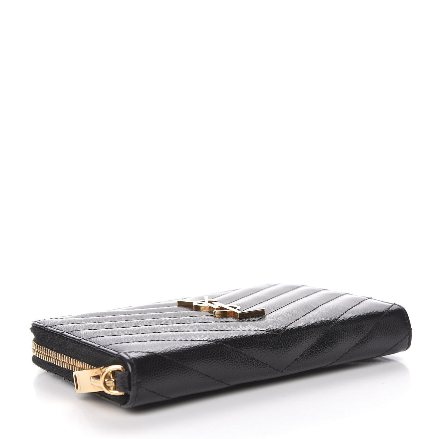 Grain De Poudre Matelasse Chevron Monogram Phone Wallet Black