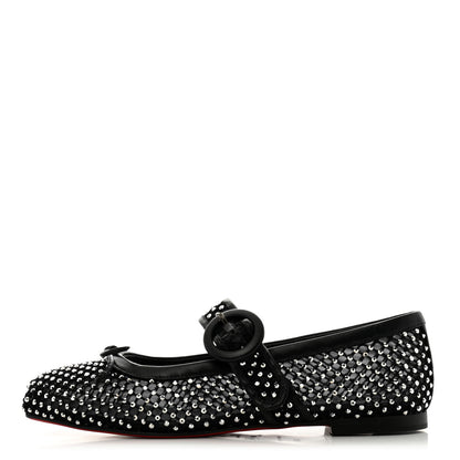 Christian Louboutin Crystal Mamastrapitina Strass Mesh Ballerina Flats 36.5 Black 1 of 9