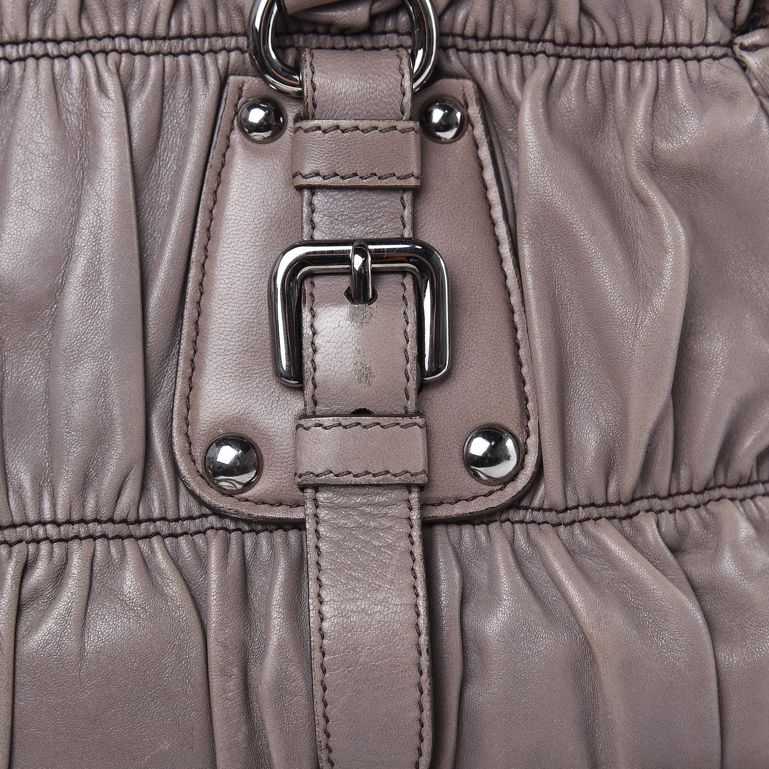 Prada Nappa Gaufre Shopping Satchel Bambu 14 of 18
