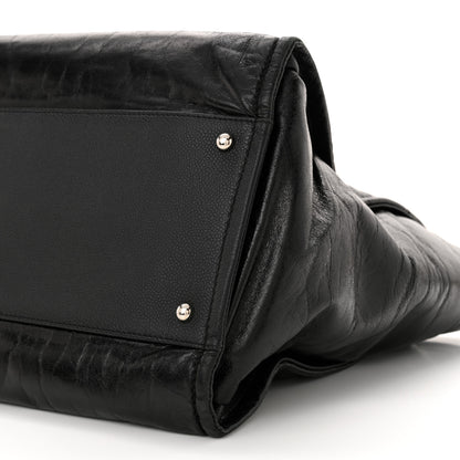 Chanel Glazed Calfskin Medium Deauville Tote Black 10 of 15