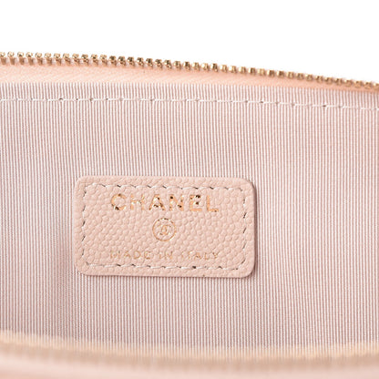 Chanel Caviar Chevron Quilted Large Cosmetic Case Light Pink 7 of 9