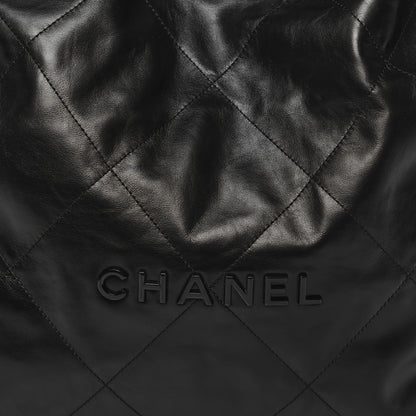 Chanel Shiny Calfskin Quilted Chanel 22 So Black 10 of 13