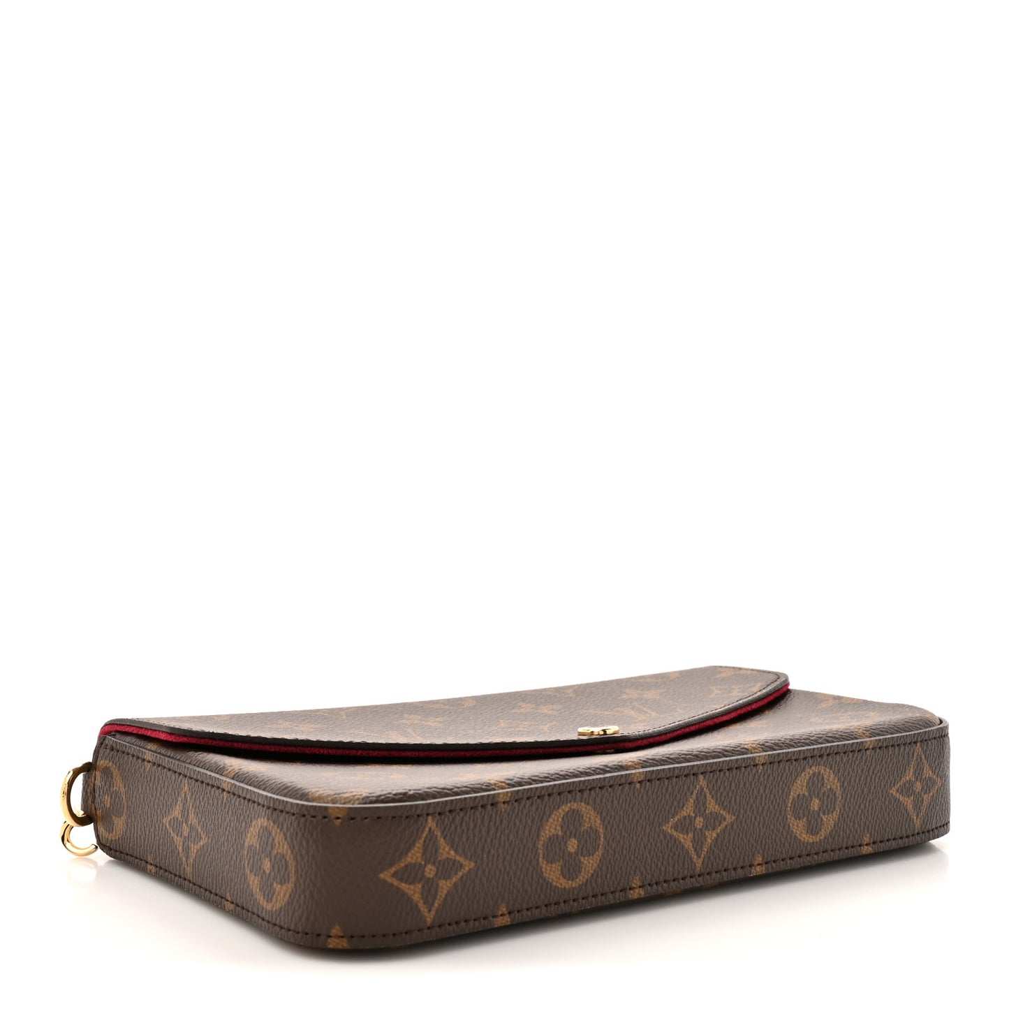 Monogram Pochette Felicie Chain Wallet Fuchsia