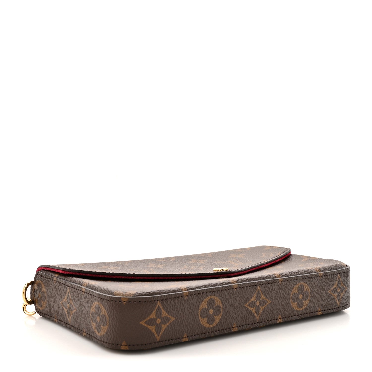 Louis Vuitton Monogram Pochette Felicie Chain Wallet Fuchsia 5 of 13