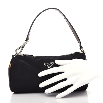 Prada Tessuto Nylon Pochette Bag Black 2 of 10