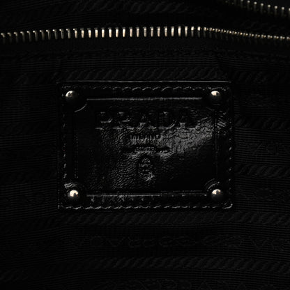 Prada Vernice Chevron Tote Black 6 of 9