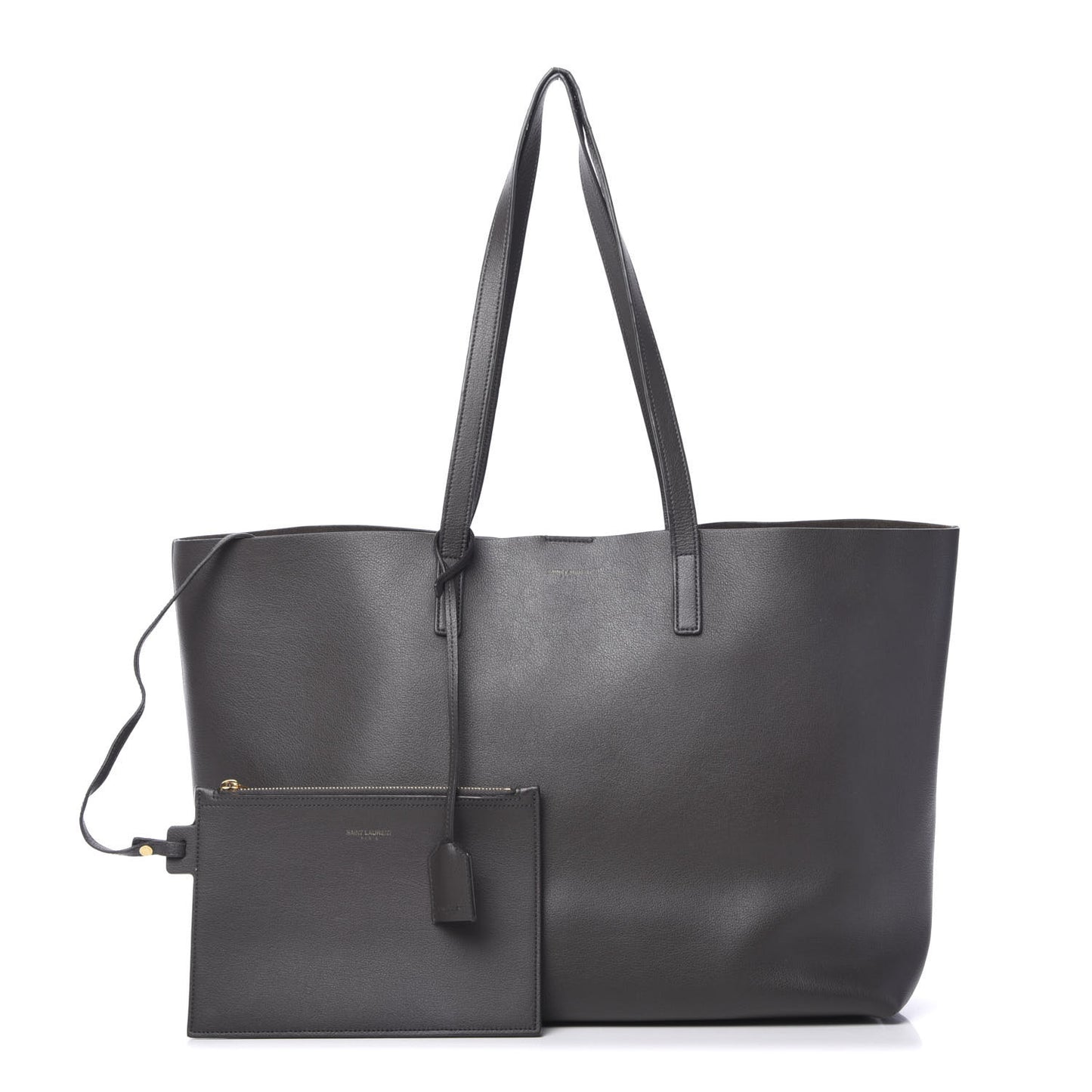 Calfskin Large Shopping Tote Dark Grey