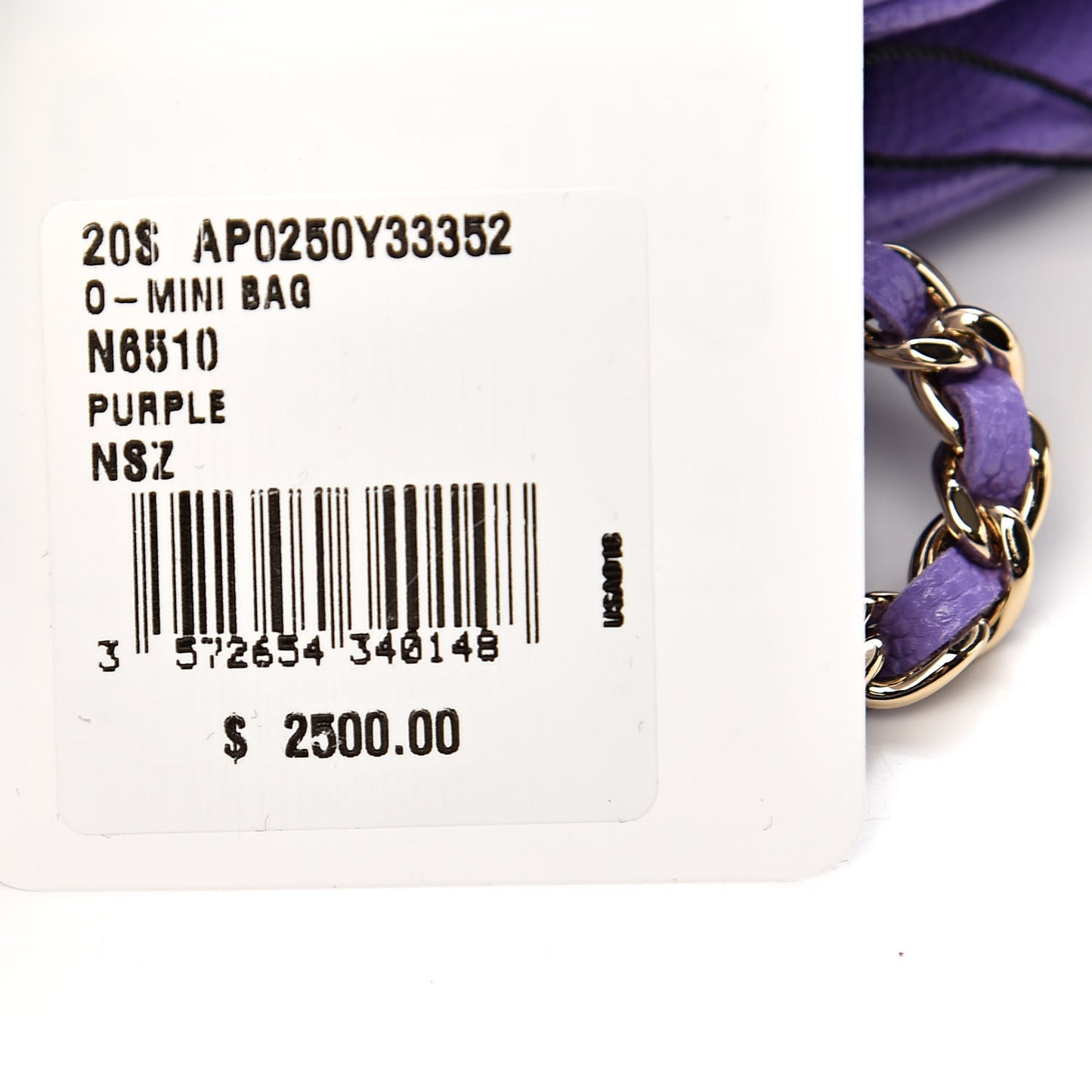 Caviar Quilted Wallet On Chain WOC Purple
