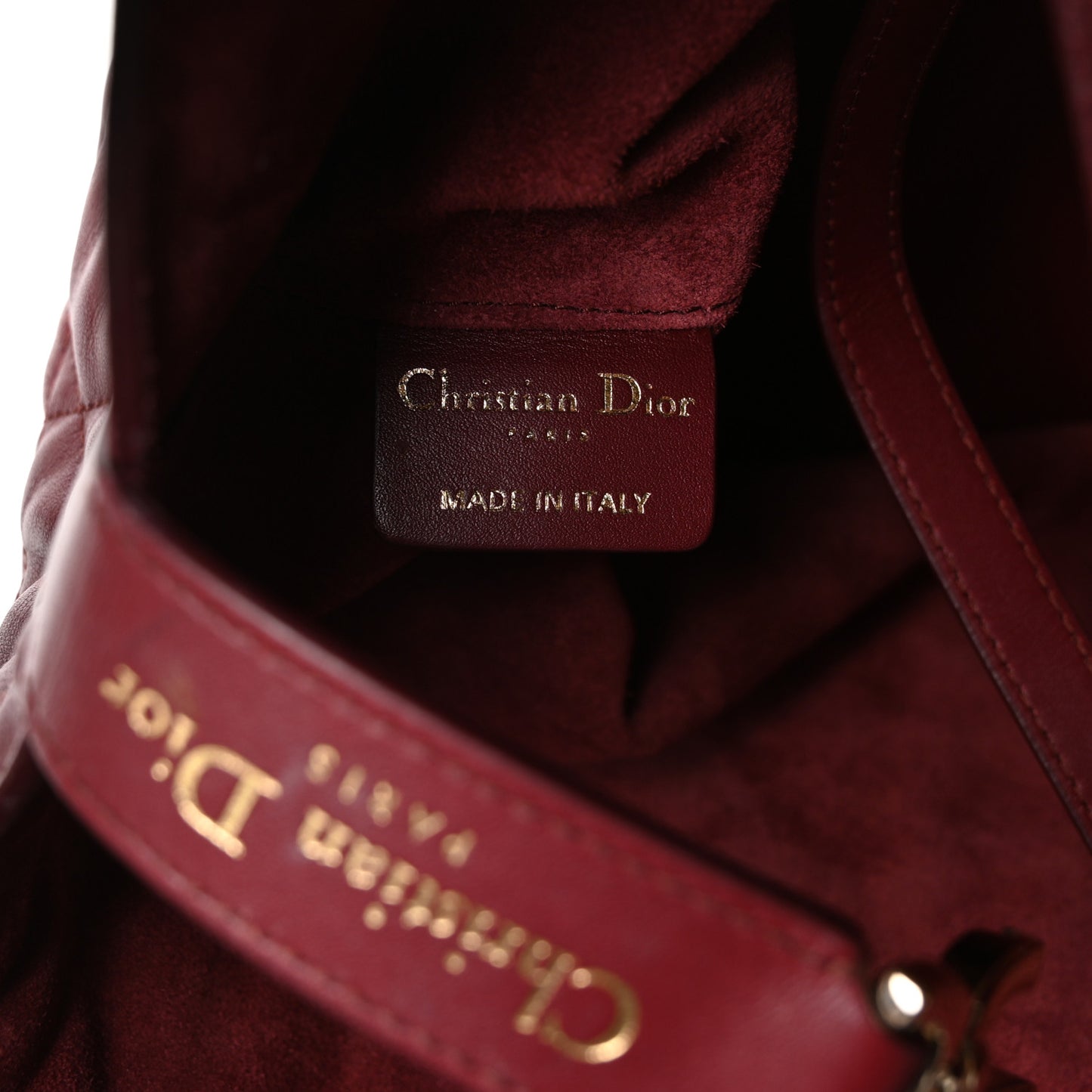 Calfskin Macrocannage Medium Toujours Bordeaux
