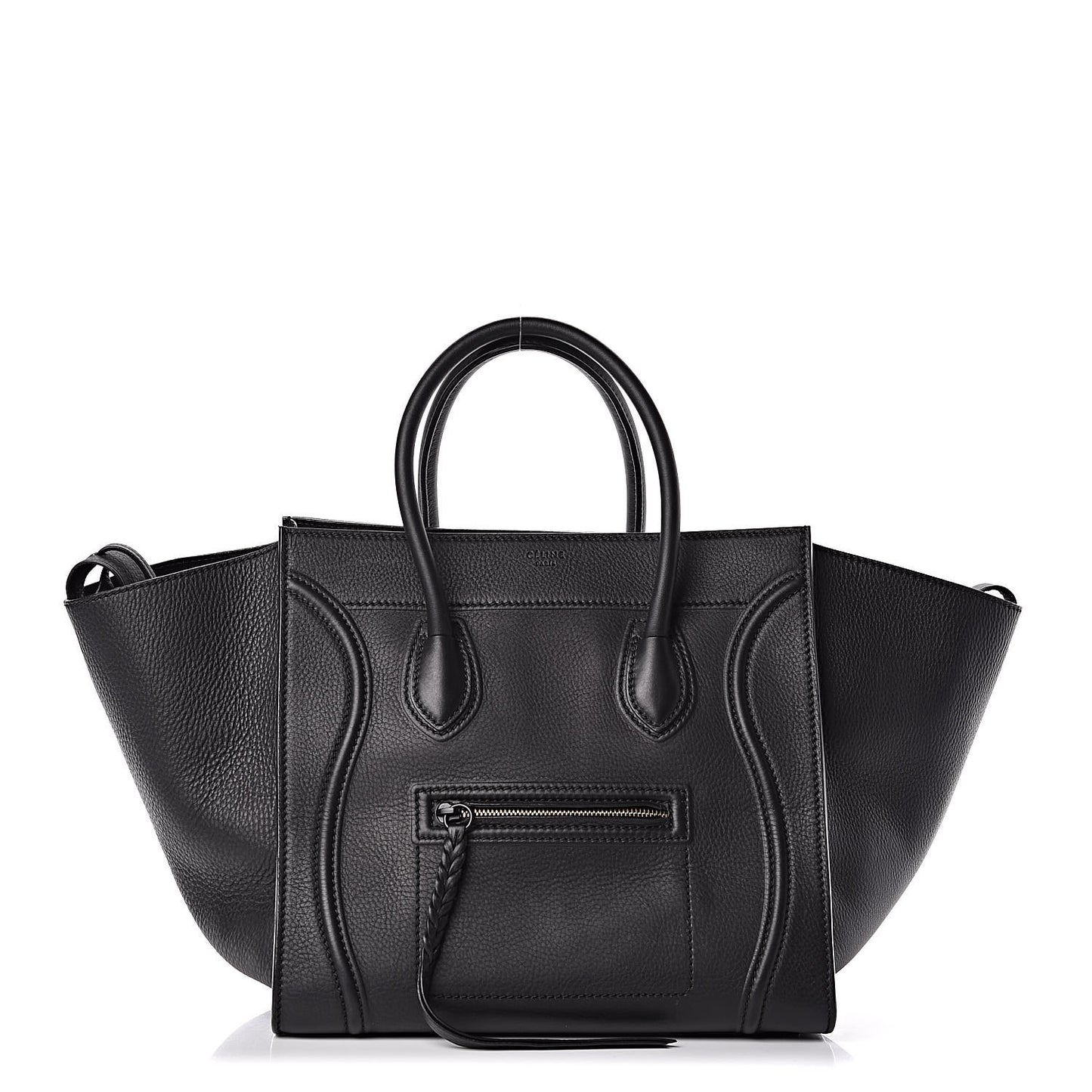 Supple Calfskin Medium Phantom Luggage Black