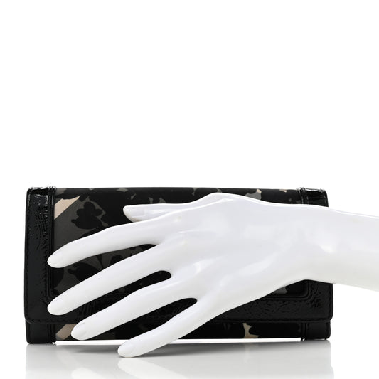Nylon Beat Check Floral Continental Wallet Black