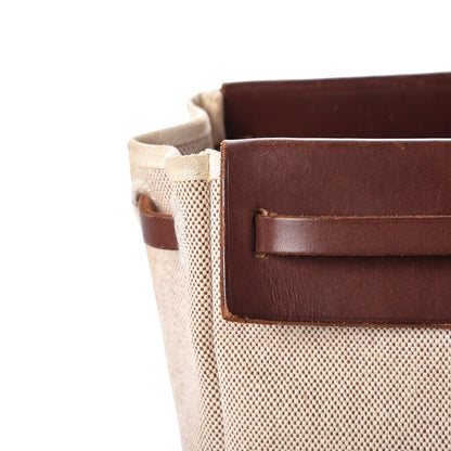 Hermes Toile Vache Calfskin Herbag Cabas Havane 11 of 15