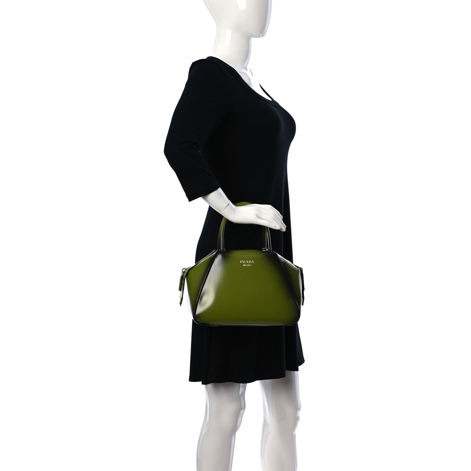 Prada Spazzolato Small Supernova Handbag Edera Sfumato 3 of 11