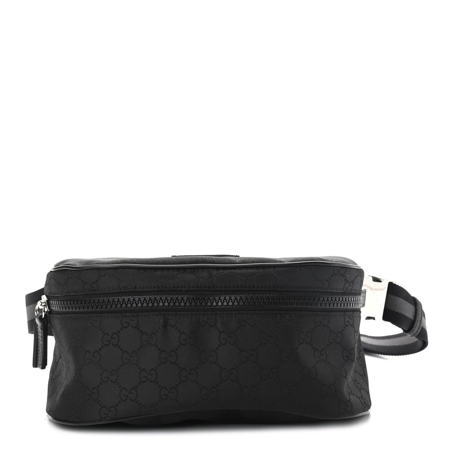 Nylon Monogram Fanny Pack Belt Bag Black