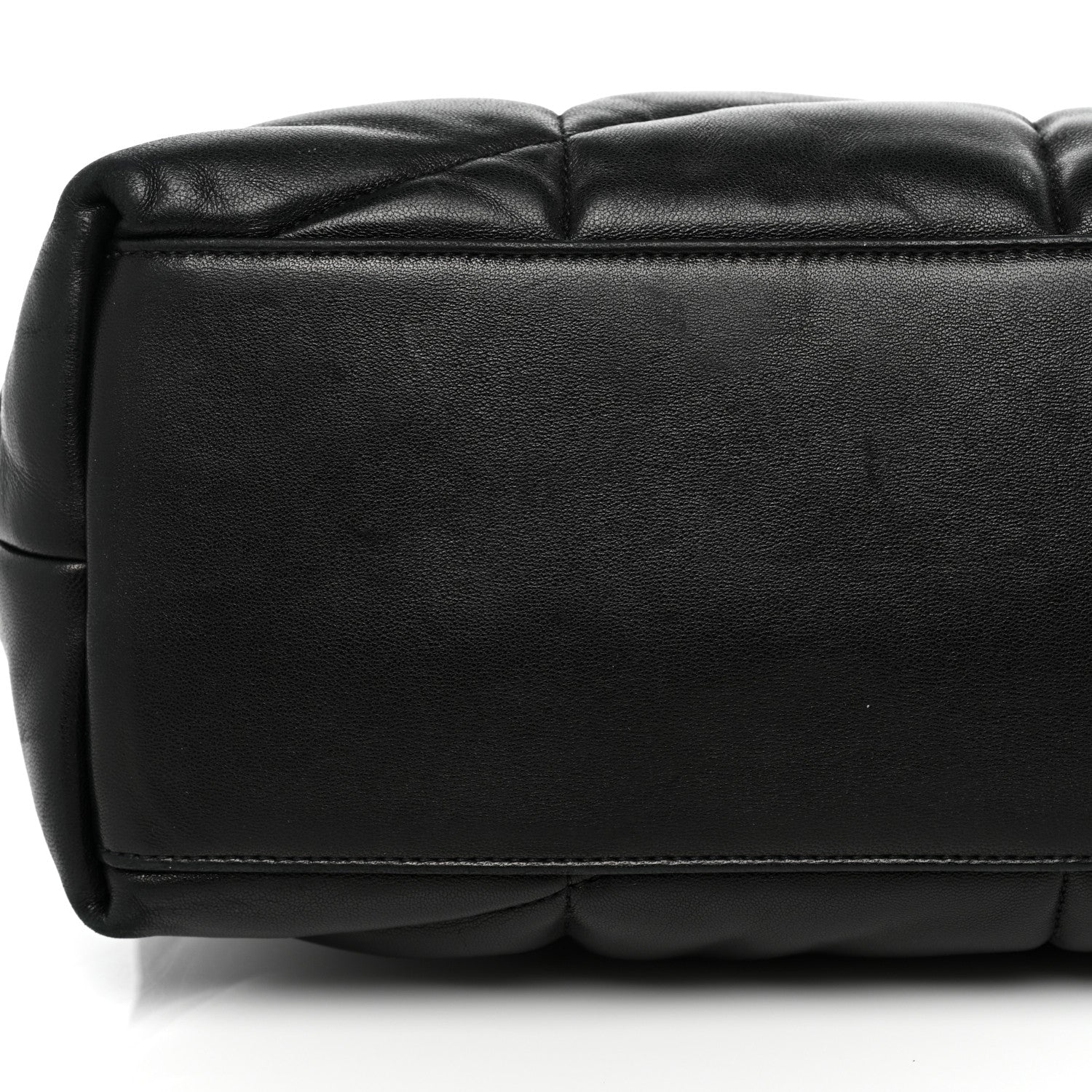 Saint Laurent Lambskin Quilted Medium Loulou Puffer Monogram Chain Satchel Black 13 of 16