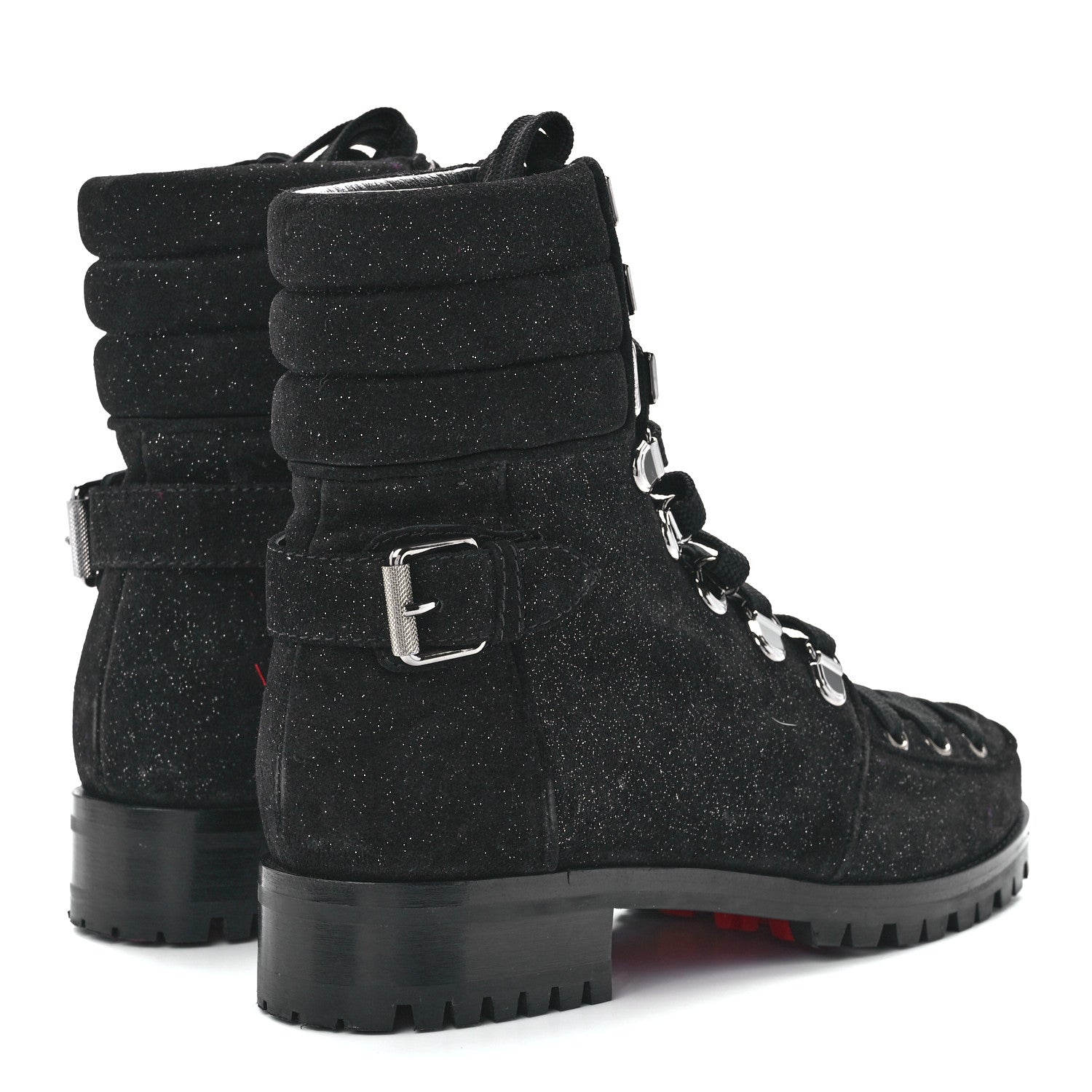 Christian Louboutin Crosta Star Who Runs Flat Boots 36.5 Black 4 of 8