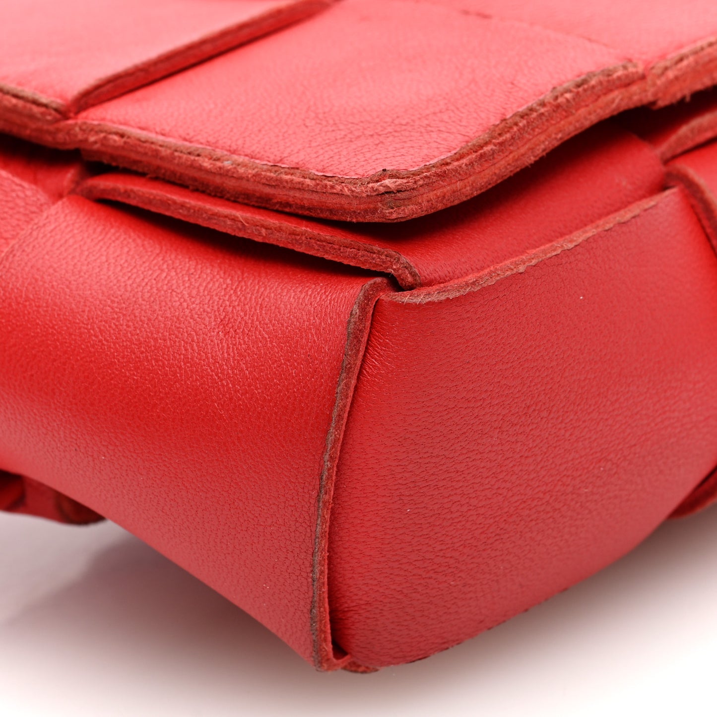 Nappa Maxi Intreccio The Belt Cassette Bag Bright Red