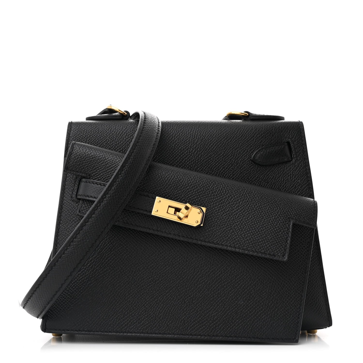 Hermes Epsom Kelly En Desordre Sellier 20 Black 1 of 12