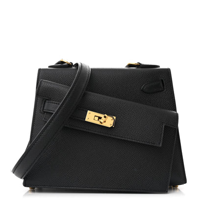 Hermes Epsom Kelly En Desordre Sellier 20 Black 1 of 12