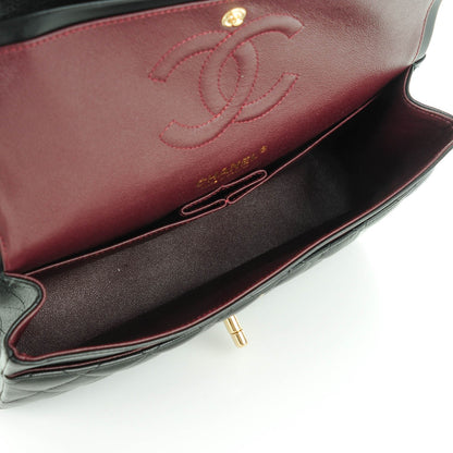Chanel Lambskin Quilted Medium Double Flap Black 6 of 8