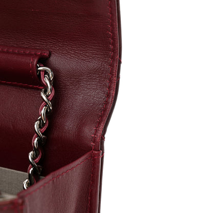 Chanel Patent Quilted Brilliant Wallet On Chain WOC Dark Burgundy 14 of 14