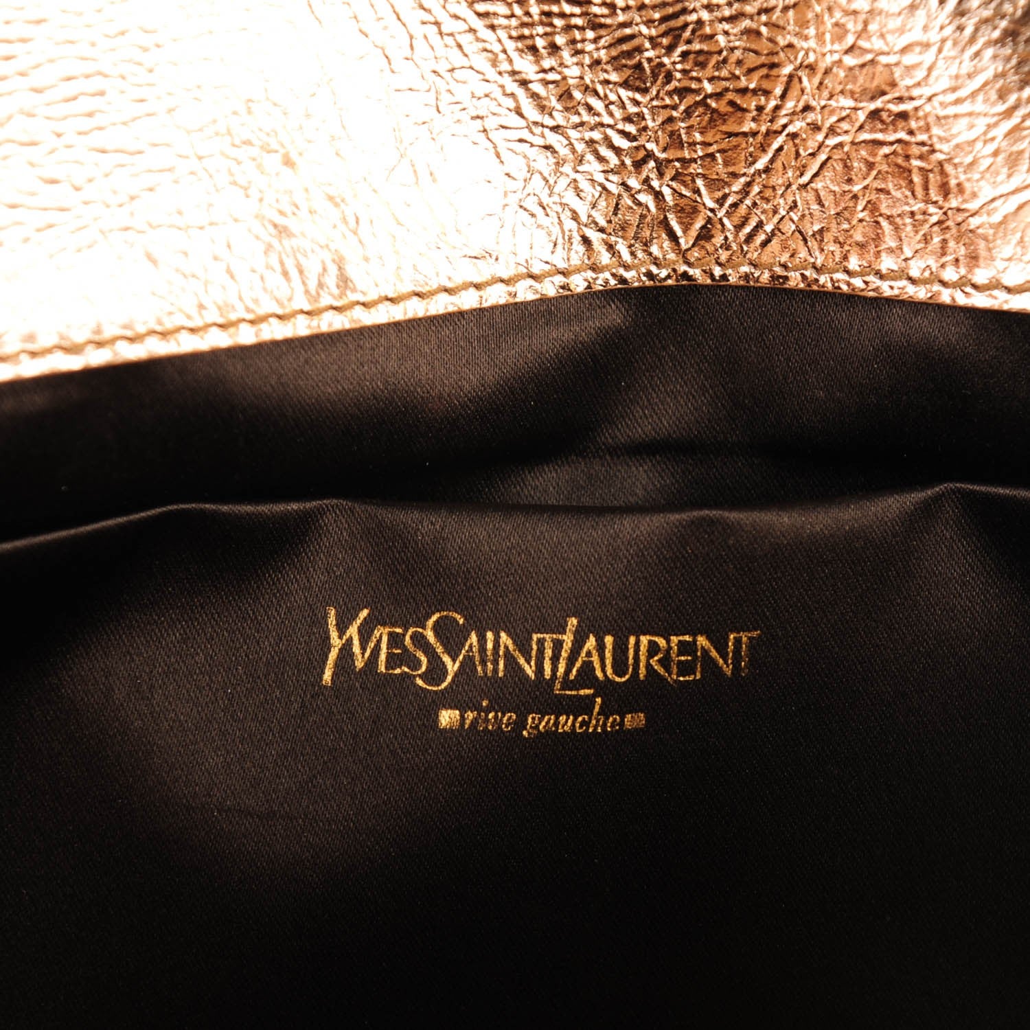 Saint Laurent Metallic Calfskin Large Belle De Jour Clutch Rose Gold 6 of 7