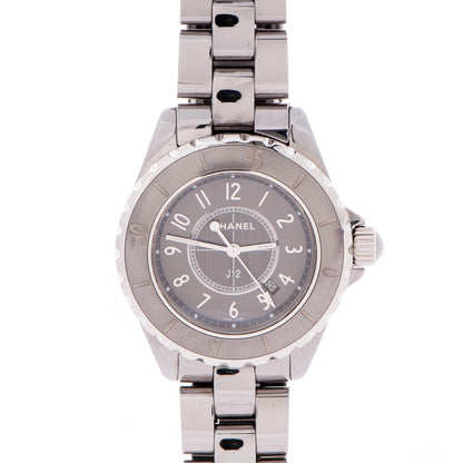 Chanel Titanium Ceramic 33mm J12 Chromatic Quartz Watch 1 of 8