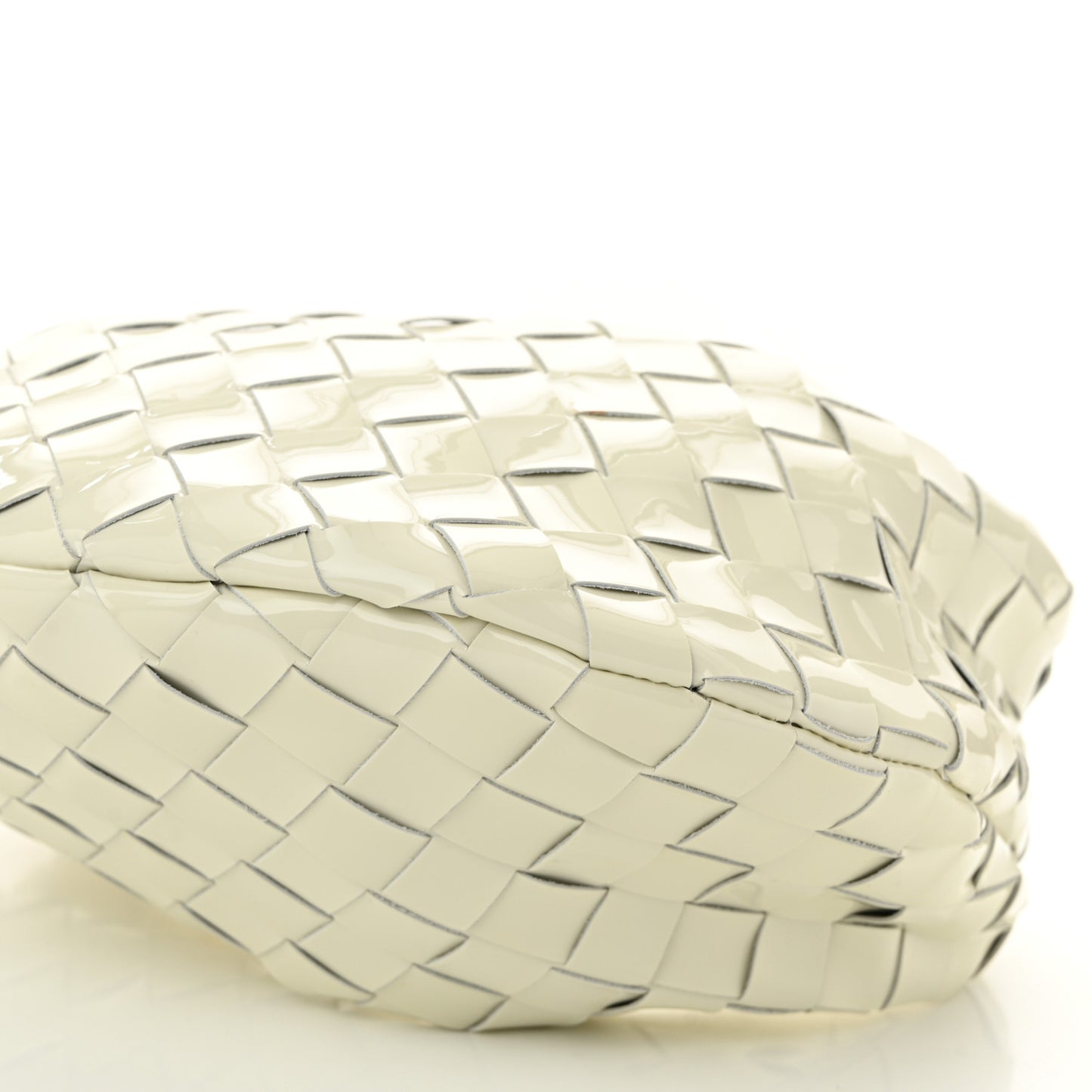 Patent Nappa Intrecciato Mini Jodie White