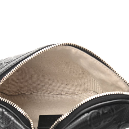 Gucci Calfskin GG Tennis Embossed Belt Bag Black 5 of 11