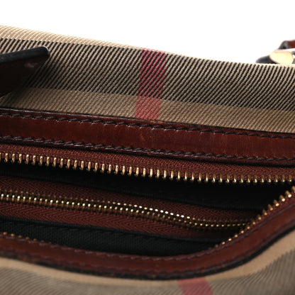 Burberry House Check Bridle Calfskin Medium Alchester Bowling Bag Dark Tan 13 of 20