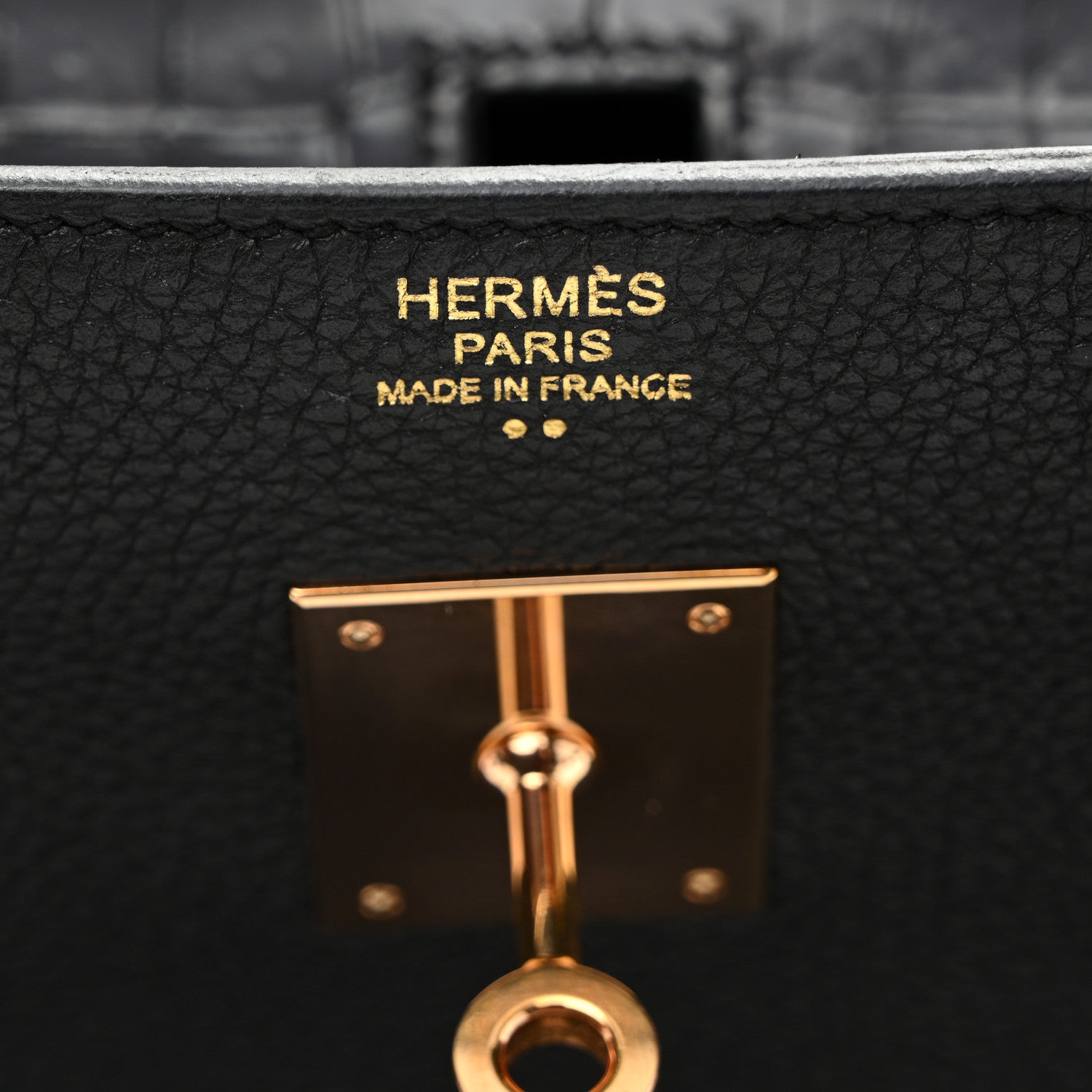 Hermes Togo Shiny Niloticus Crocodile Birkin Touch 30 Black 6 of 12