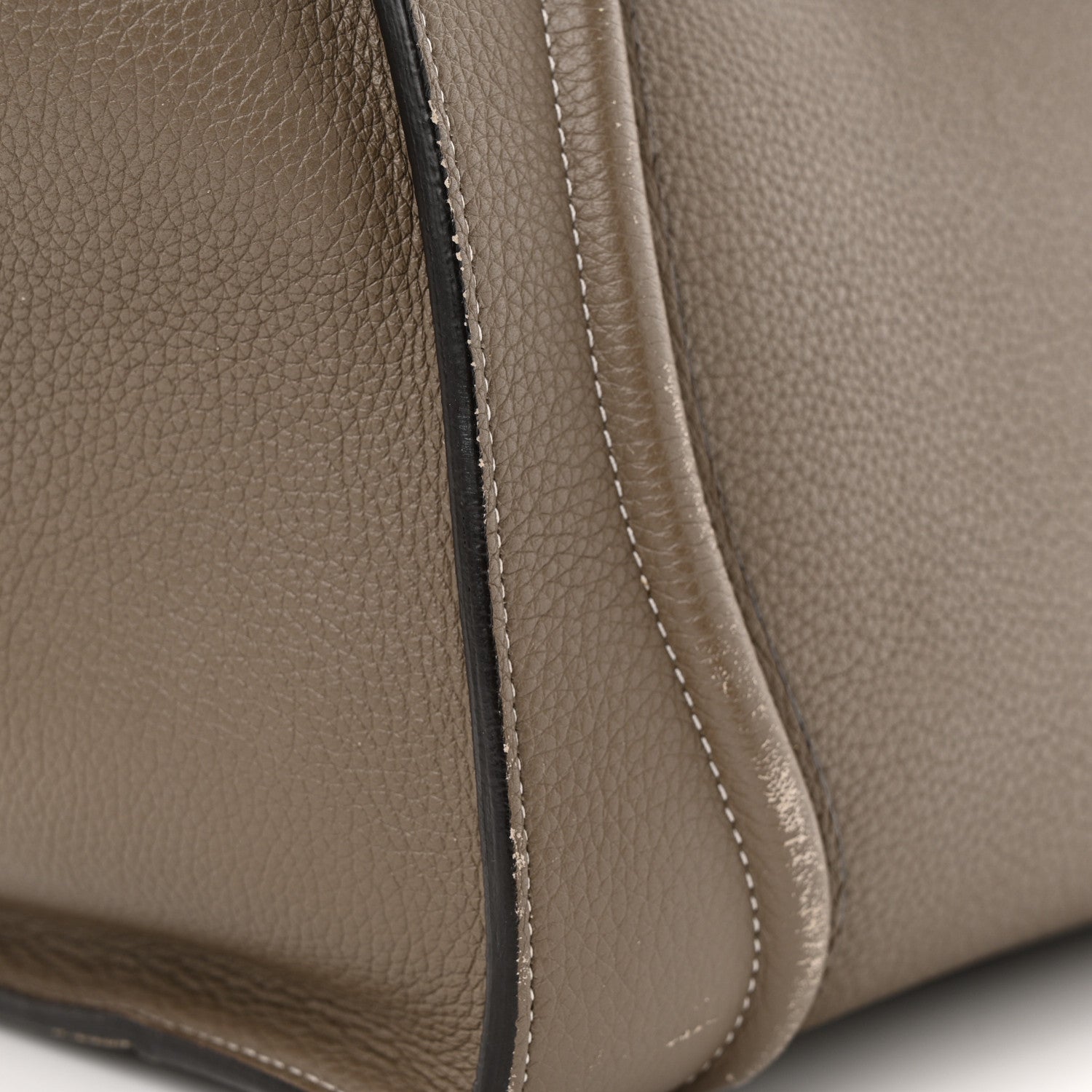 Celine Drummed Calfskin Mini Luggage Souris 16 of 27