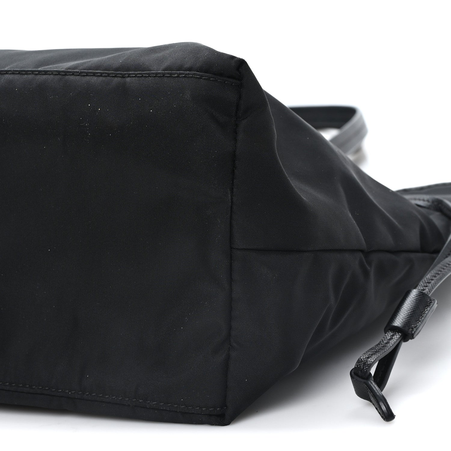 Prada Tessuto Nylon Saffiano Shopping Tote Black 10 of 11