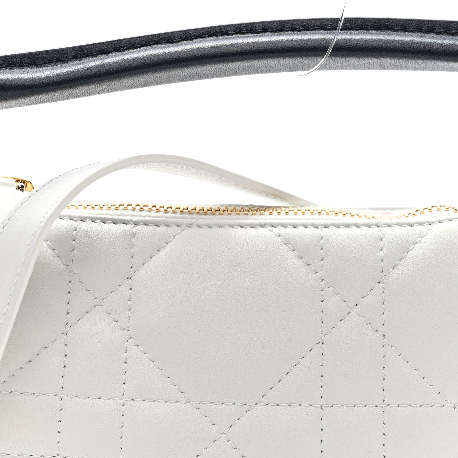 Christian Dior Lambskin Cannage Micro Dior Vibe Hobo Bag White 6 of 8