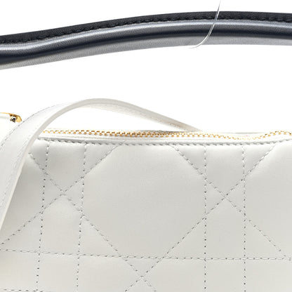 Christian Dior Lambskin Cannage Micro Dior Vibe Hobo Bag White 6 of 8