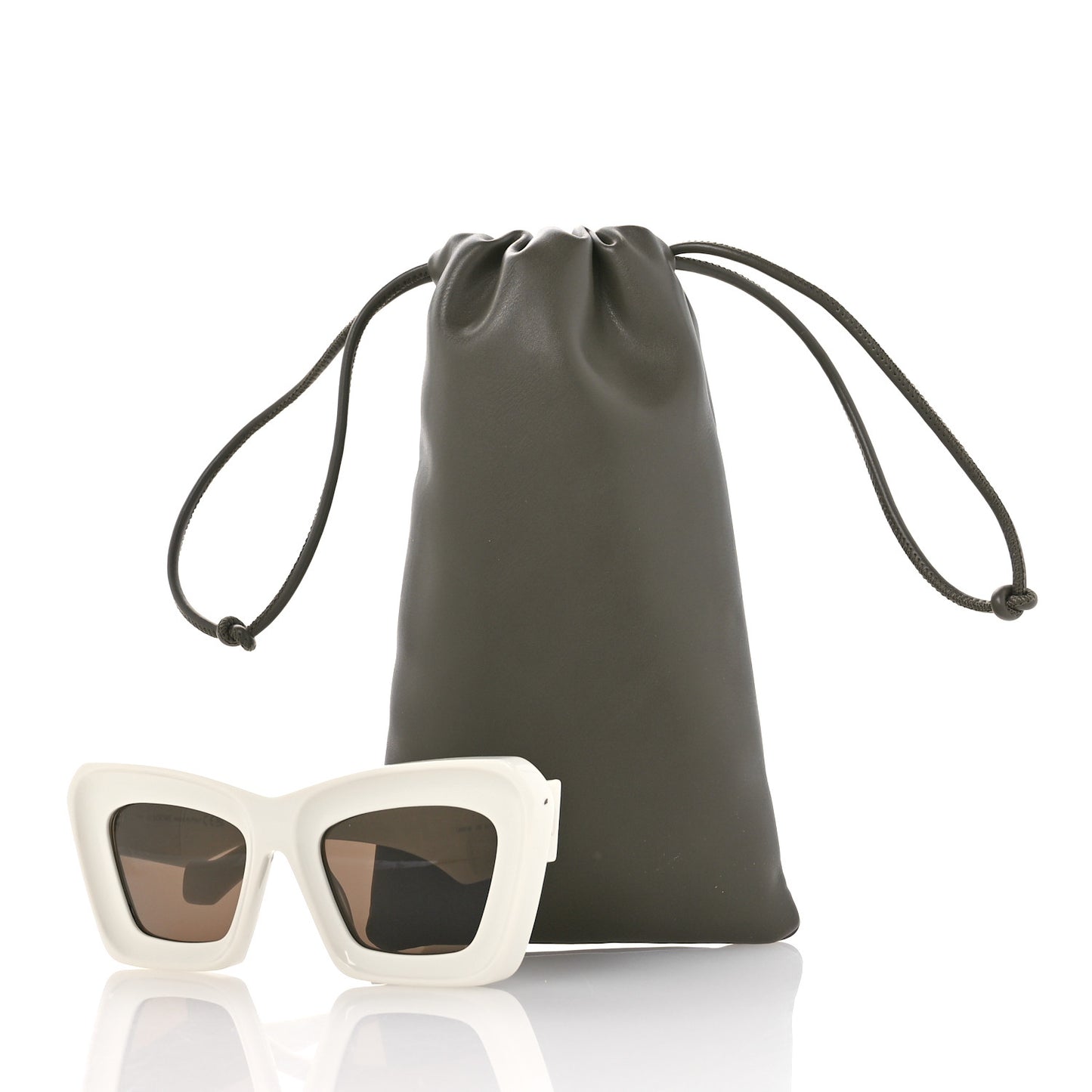 Acetate Anagram Cat Eye Sunglasses LW401451 White