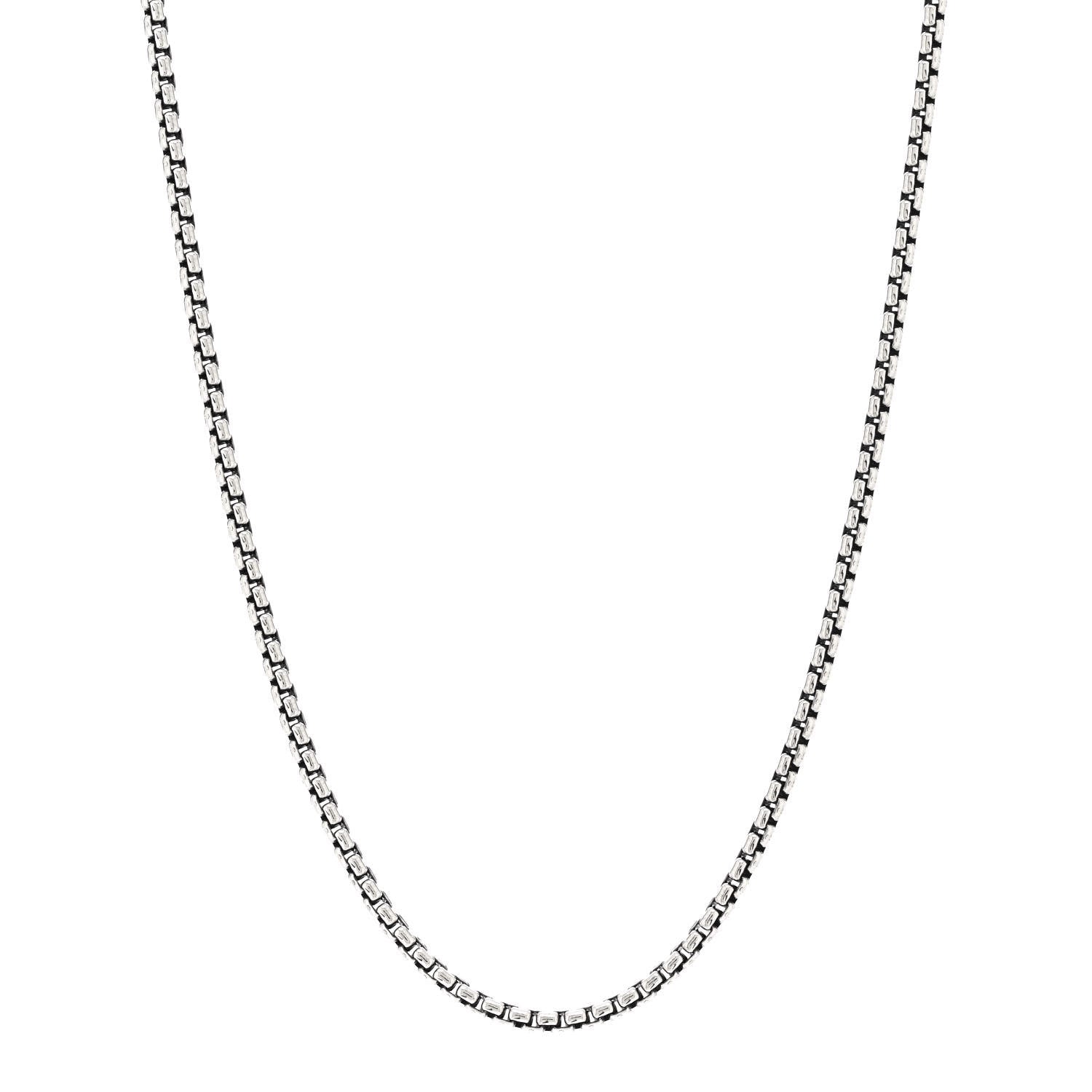 David Yurman Sterling Silver 2.7mm Small Box Chain Necklace 18" 1 of 5