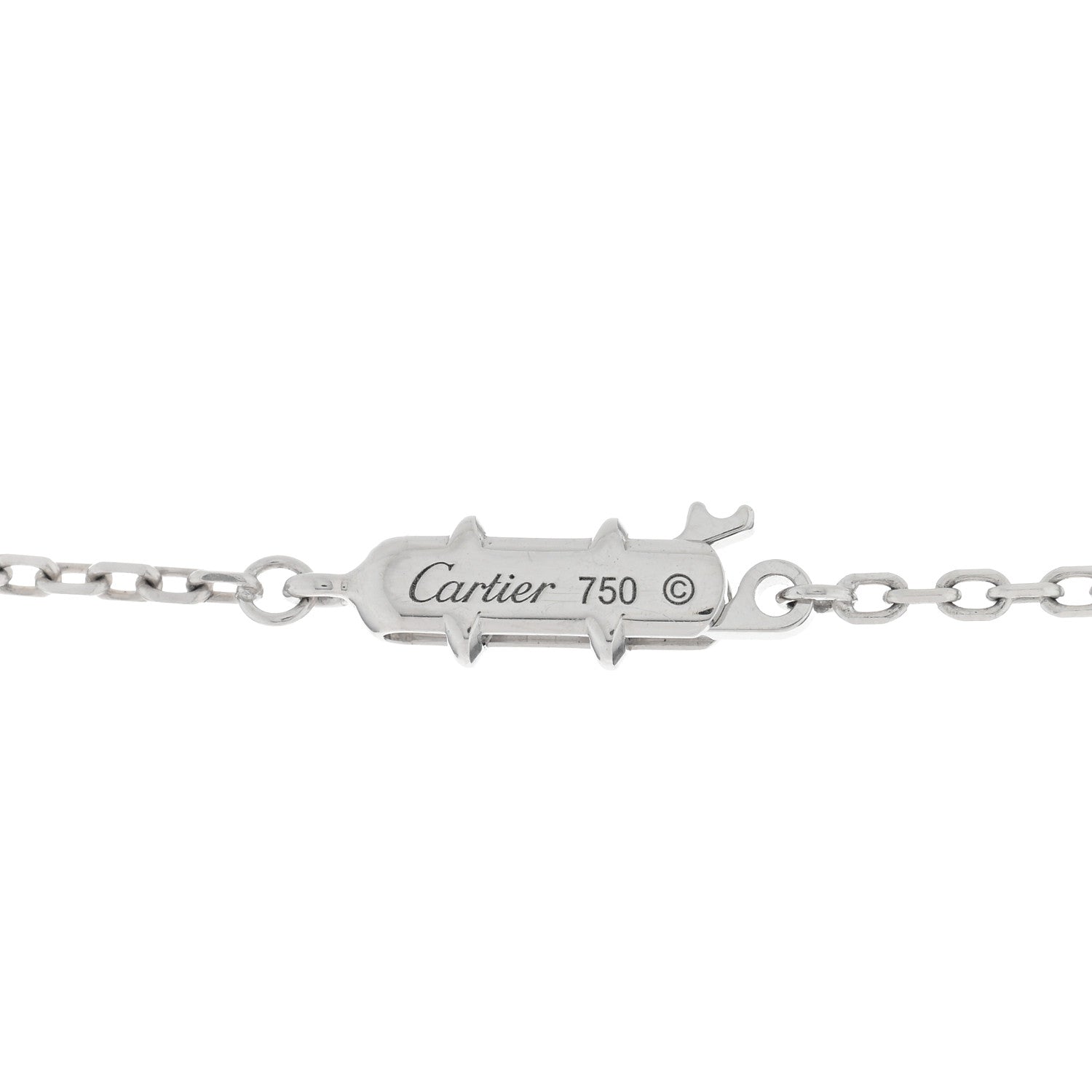 Cartier 18K White Gold Diamond LOVE Long Station Necklace 4 of 4