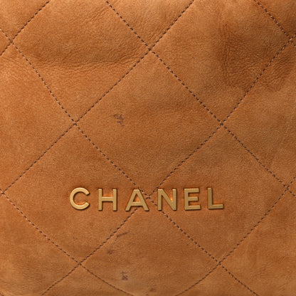 Chanel Suede Shearling Quilted Small Chanel 22 Brown White 9 of 13