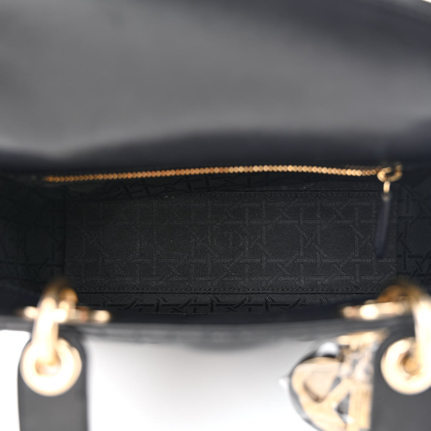 Lambskin Cannage Small Lucky Badges My Lady Dior Black
