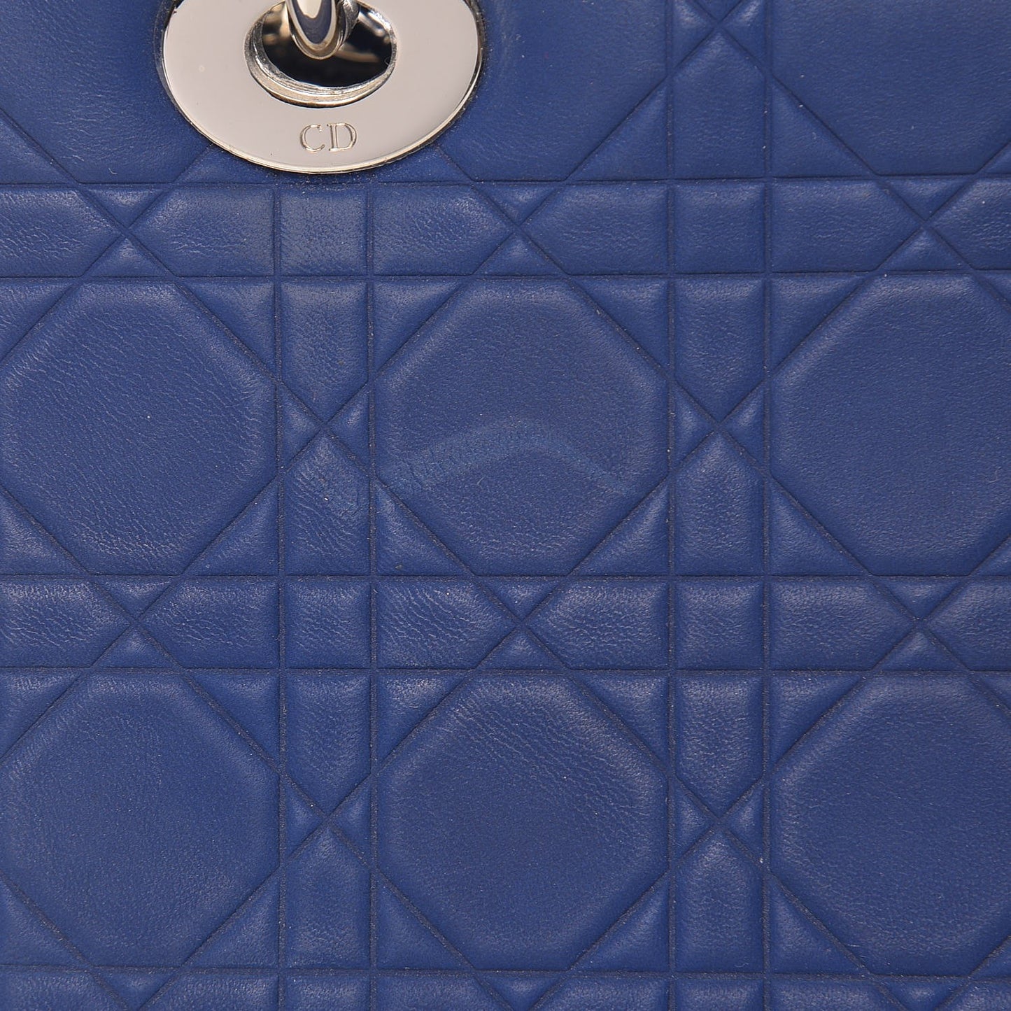 Lambskin Cannage Medium Lady Dior Blue