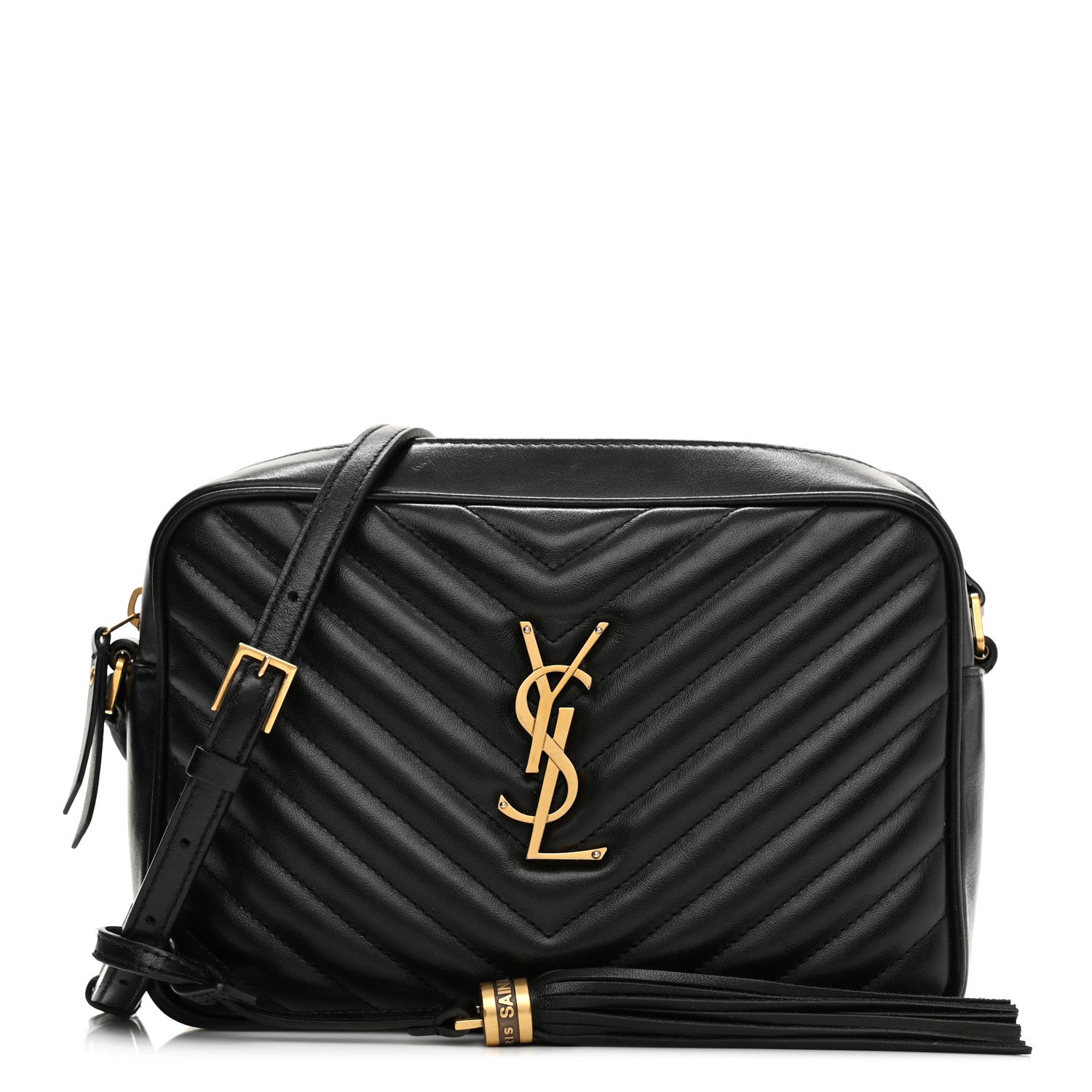 Saint Laurent Calfskin Matelasse Monogram Lou Camera Bag Black 1 of 10