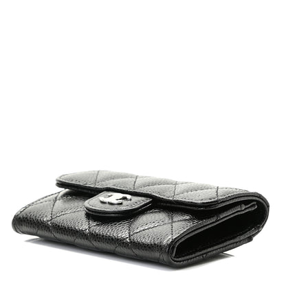 Chanel Caviar Quilted Flap Card Holder Wallet Black 6 of 9