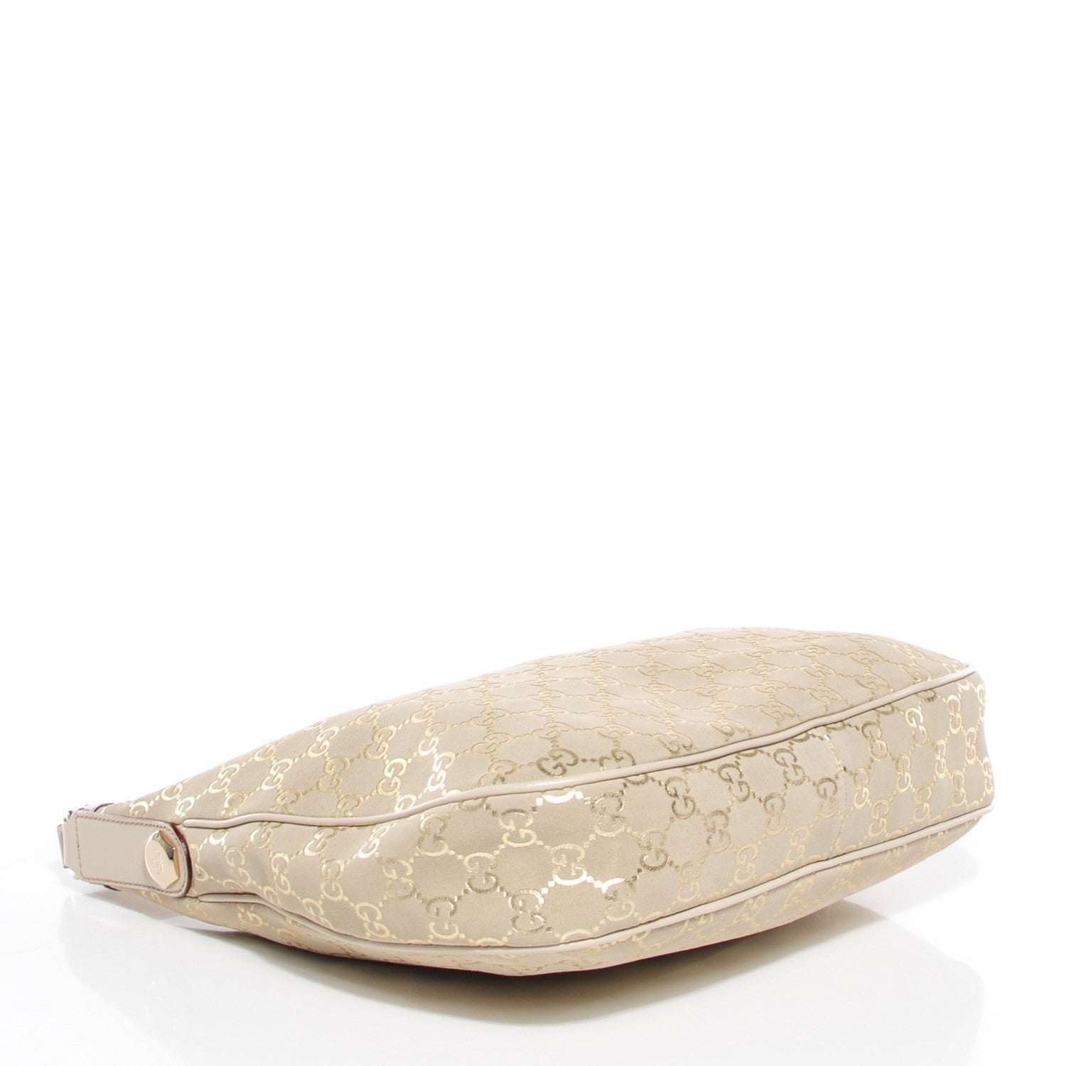 Gucci Suede GG Monogram Medium Charmy Hobo Off White Gold 4 of 7