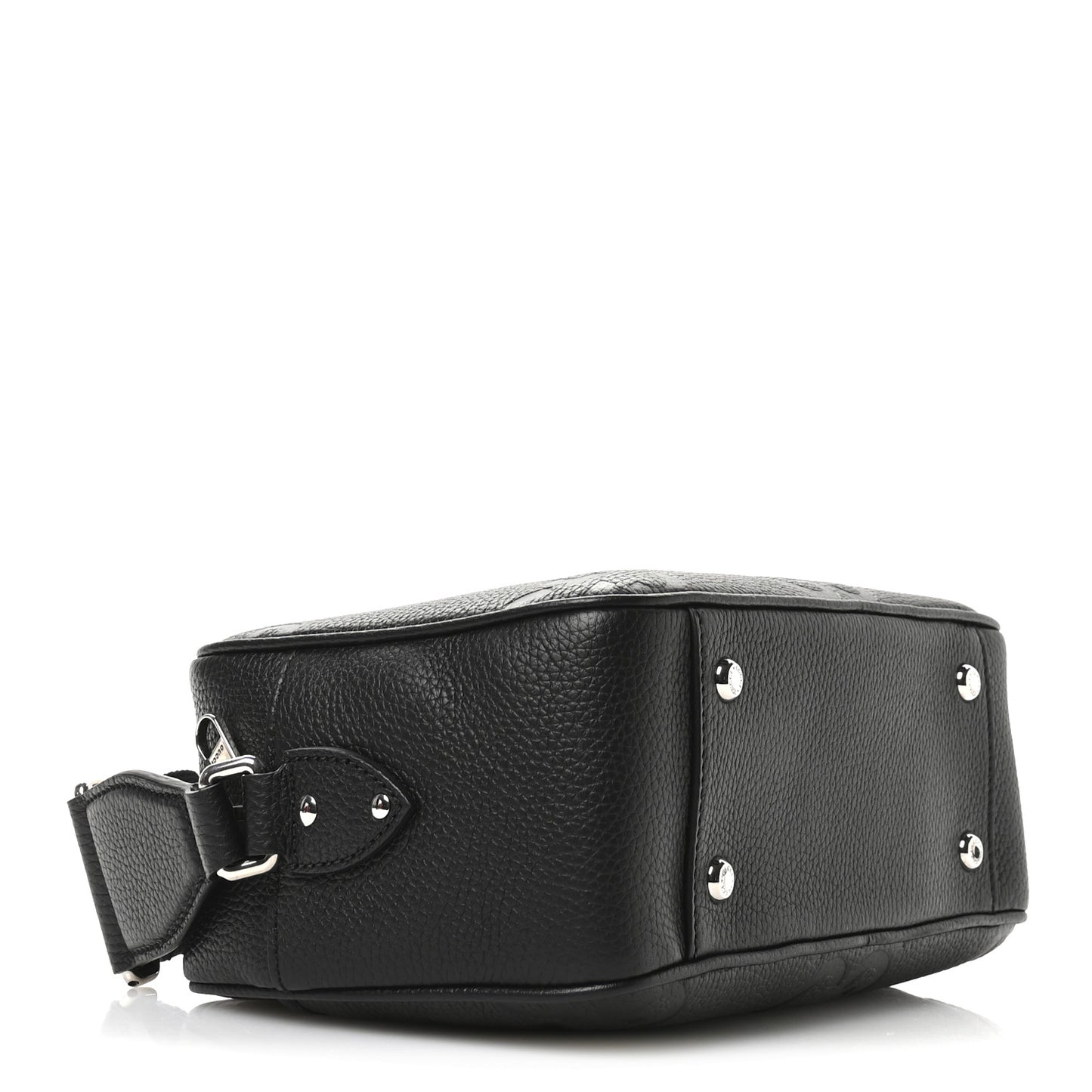 Piuma Calfskin Jumbo GG Embossed Medium Messenger Bag Black