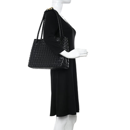 Bottega Veneta Nappa Intrecciato Medium Andiamo Shoulder Bag Black 2 of 10