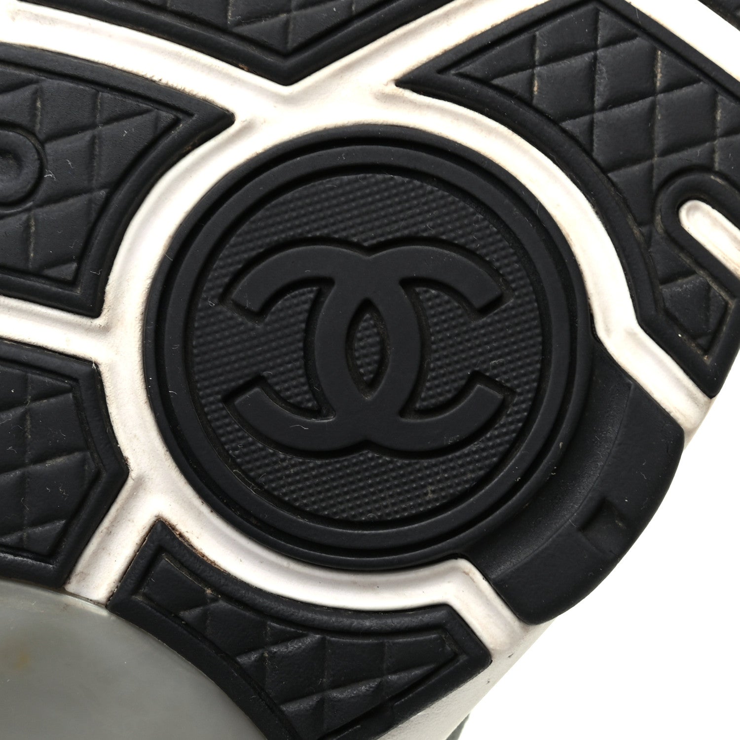 Chanel Nylon Lambskin Suede Calfskin CC Sneakers 36 Blue Grey White 6 of 8