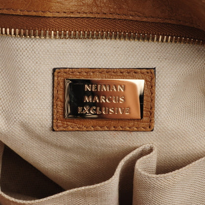 Gucci Ostrich Medium Bamboo Buckle Tote Tan 6 of 8