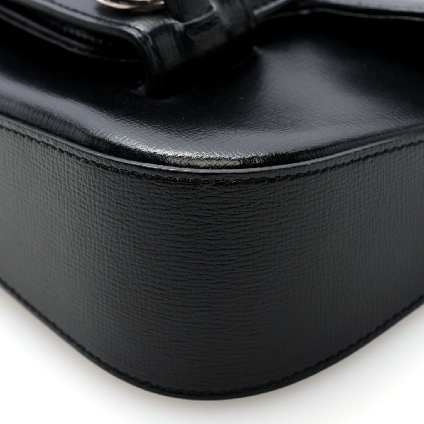 Demetra Mini Horsebit 1955 Asymmetric Shoulder Bag Black